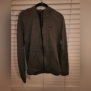 Women's Sweatshirt - NIKE - Gray- Size M - Gently Used. Thermafit Zip Up